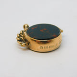 Victorian 9ct Gold, Bloodstone & Carnelian Spinner Fob Antique Birmingham