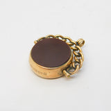 Victorian 9ct Gold, Bloodstone & Carnelian Spinner Fob Antique Birmingham
