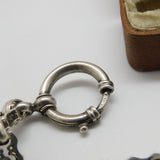 Victorian Sterling Silver Fancy Link Watch Chain 1893 Birmingham Antique