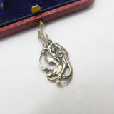 Art Nouveau Sterling Silver Fairy Drop Pendant Antique c1880 Victorian