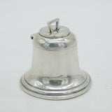 Edwardian Sterling Silver Church Bell Form Inkwell Antique 1909 Birmingham