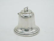 Edwardian Sterling Silver Church Bell Form Inkwell Antique 1909 Birmingham