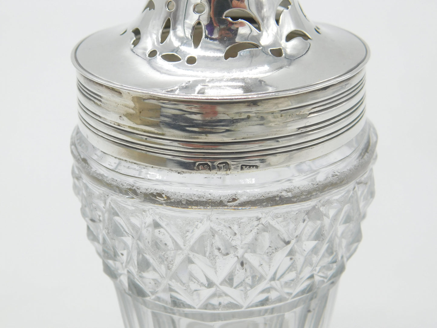 Georgian Sterling Silver & Cut Glass Sugar Caster 1806 London William Abdy I