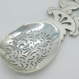Victorian Dutch Sterling Silver Wresting Gladiators Sugar Caster Spoon Antique