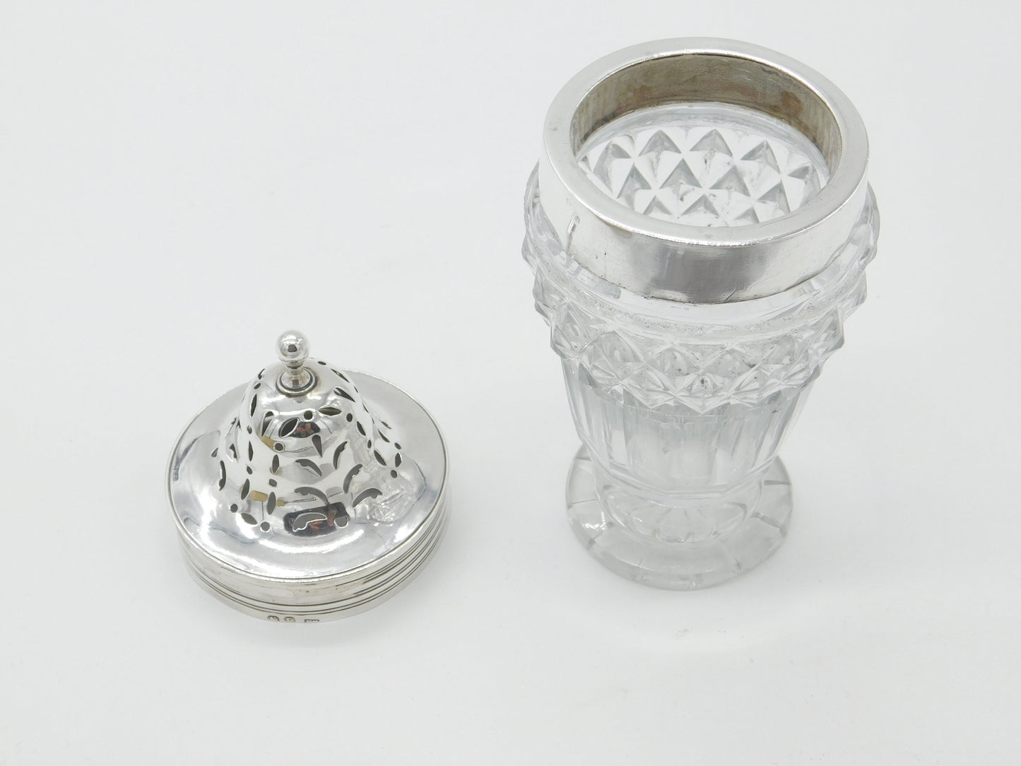 Georgian Sterling Silver & Cut Glass Sugar Caster 1806 London William Abdy I