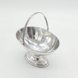 George III Sterling Silver Pedestal Swing Handle Sugar Basket Antique 1792 London