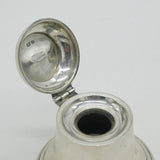 Edwardian Sterling Silver Church Bell Form Inkwell Antique 1909 Birmingham