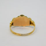 Victorian 15ct Yellow Gold, Turquoise & Diamond Floral Cluster Ring Antique