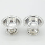 Pair of Georgian Sterling Silver Cauldron Salt Cellars 1792 London Antique