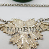 Victorian Sterling Silver Madeira Decanter Label Antique 1848 Birmingham