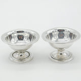 Pair of Georgian Sterling Silver Cauldron Salt Cellars 1792 London Antique