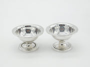 Pair of Georgian Sterling Silver Cauldron Salt Cellars 1792 London Antique