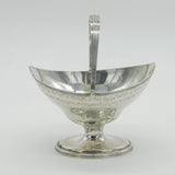 Victorian Sterling Silver Floral Pedestal Sweet Treat Basket Antique 1887 Sheffield