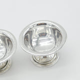 Pair of Georgian Sterling Silver Cauldron Salt Cellars 1792 London Antique