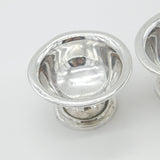 Pair of Georgian Sterling Silver Cauldron Salt Cellars 1792 London Antique