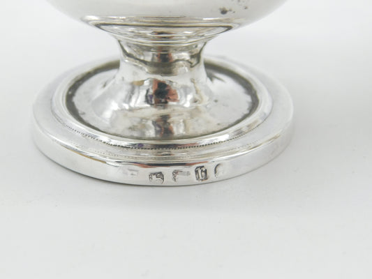 Pair of Georgian Sterling Silver Cauldron Salt Cellars 1792 London Antique