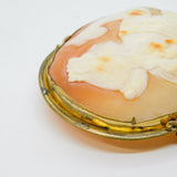 Victorian Rolled Gold Large Athena Goddess Carved Shell Cameo c1860