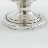 Pair of Georgian Sterling Silver Cauldron Salt Cellars 1792 London Antique
