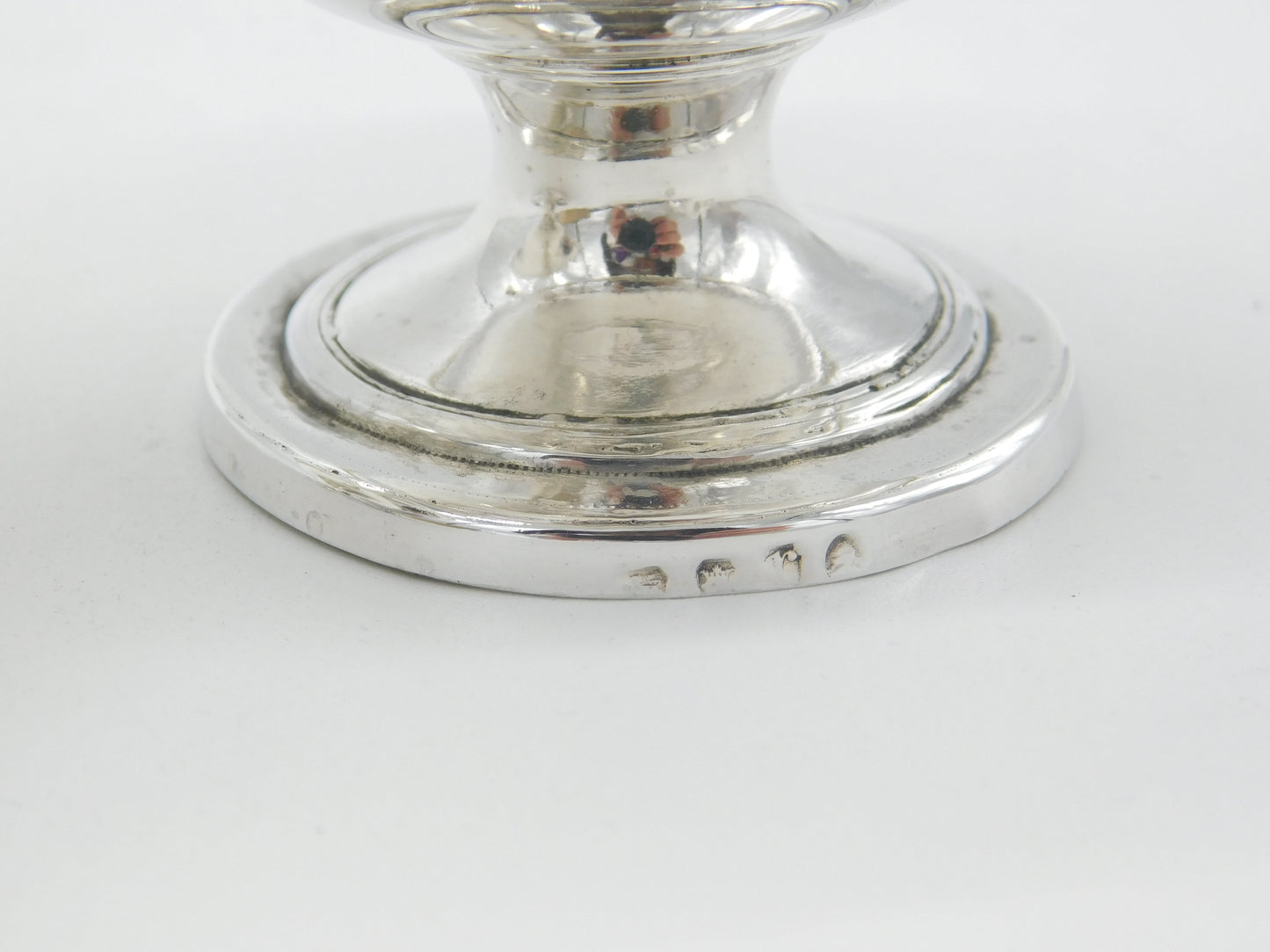 Pair of Georgian Sterling Silver Cauldron Salt Cellars 1792 London Antique