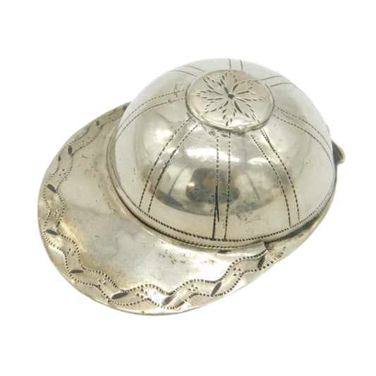 George III Sterling Silver Novelty Jockey Cap Tea Caddy Spoon Antique 1799 AF