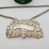 William IV Sterling Silver Bacchus Pattern Brandy Decanter Label Antique 1834