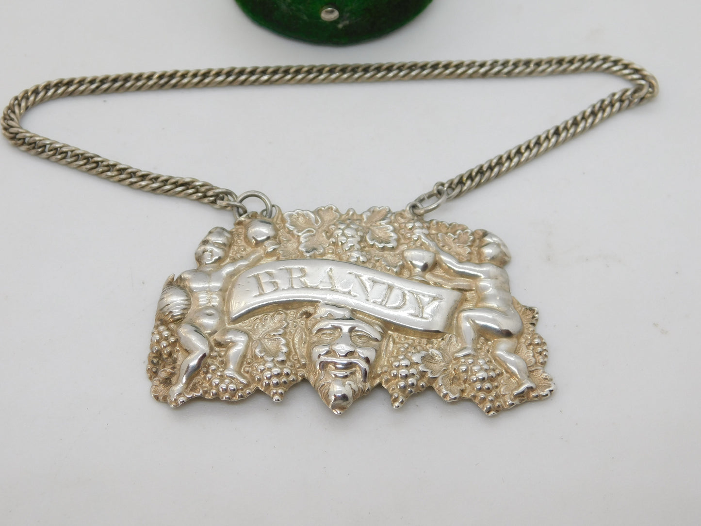 William IV Sterling Silver Bacchus Pattern Brandy Decanter Label Antique 1834