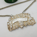 William IV Sterling Silver Bacchus Pattern Brandy Decanter Label Antique 1834