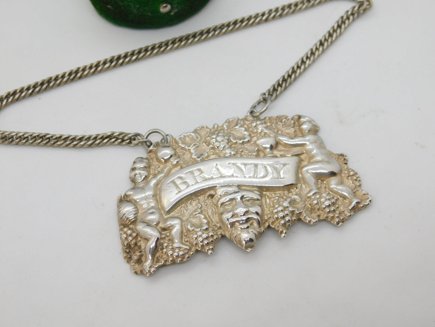 William IV Sterling Silver Bacchus Pattern Brandy Decanter Label Antique 1834