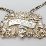 William IV Sterling Silver Bacchus Pattern Brandy Decanter Label Antique 1834