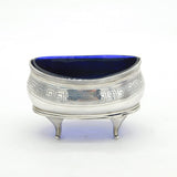 George III Sterling Silver Greek Key Pattern Salt Cellar Antique 1805 London