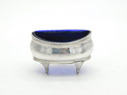 George III Sterling Silver Greek Key Pattern Salt Cellar Antique 1805 London