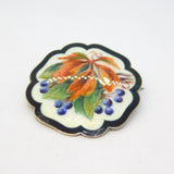 Danish Sterling Silver Colourful Enamel Floral Brooch Holger Fischer Antique c1940 Deco