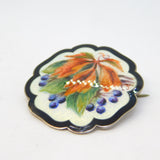 Danish Sterling Silver Colourful Enamel Floral Brooch Holger Fischer Antique c1940 Deco