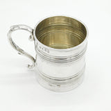 George III Sterling Silver Lined Pattern Christening Mug Antique 1812 London