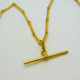 Victorian 18ct Yellow Gold Trombone Link Albertina Watch Chain Antique c1860