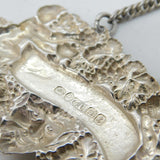 William IV Sterling Silver Bacchus Pattern Rum Decanter Label Antique 1835 Birmingham
