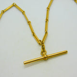 Victorian 18ct Yellow Gold Trombone Link Albertina Watch Chain Antique c1860
