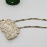 William IV Sterling Silver Bacchus Pattern Rum Decanter Label Antique 1835 Birmingham