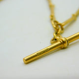 Victorian 18ct Yellow Gold Trombone Link Albertina Watch Chain Antique c1860