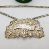 William IV Sterling Silver Bacchus Pattern Whisky Decanter Label Antique 1835
