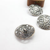 Victorian Set of Sterling Silver Dress Buttons Elizabethan Figure 1899 Antique