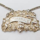 William IV Sterling Silver Bacchus Pattern Whisky Decanter Label Antique 1835
