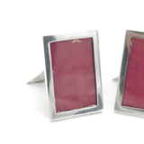 Edwardian Pair of Sterling Silver Miniature Portrait Picture Frames Antique 1908 Birmingham