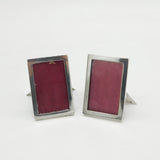 Edwardian Pair of Sterling Silver Miniature Portrait Picture Frames Antique 1908 Birmingham