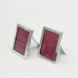 Edwardian Pair of Sterling Silver Miniature Portrait Picture Frames Antique 1908 Birmingham