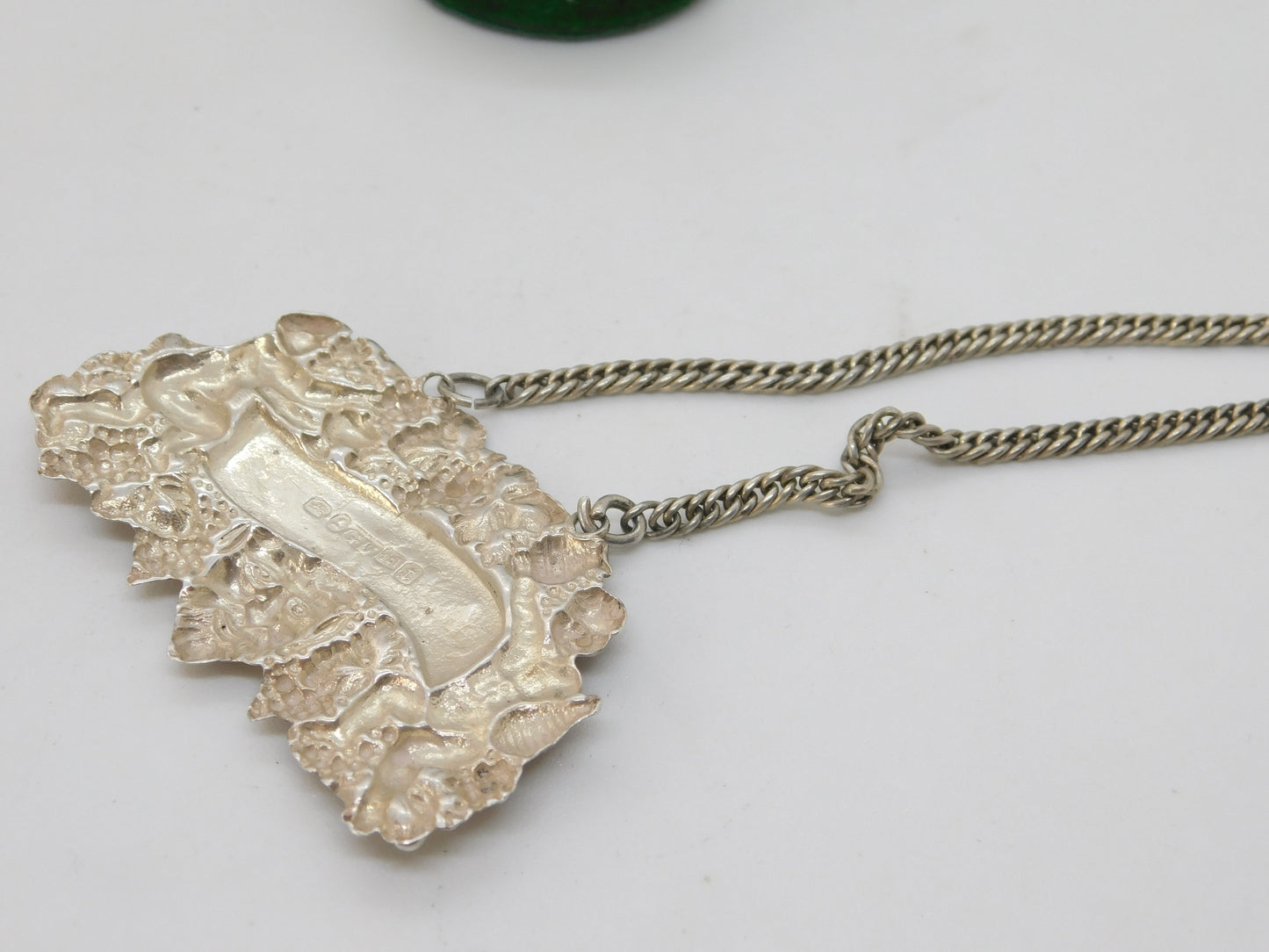 William IV Sterling Silver Bacchus Pattern Whisky Decanter Label Antique 1835