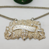 William IV Sterling Silver Bacchus Pattern Hollands Decanter Label Antique 1835