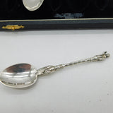 Victorian Boxed Set of Sterling Silver Apostle Teaspoons Antique 1900 Sheffield