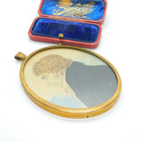 Georgian Watercolour On Card Framed Miniature Portrait Antique c1820 Gentleman