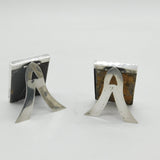 Edwardian Pair of Sterling Silver Miniature Portrait Picture Frames Antique 1908 Birmingham